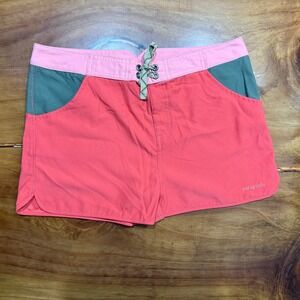 Patagonia Girls Swim Shorts Board Shorts LOT OF2 XL 14 16v Coral Green Nylon V24